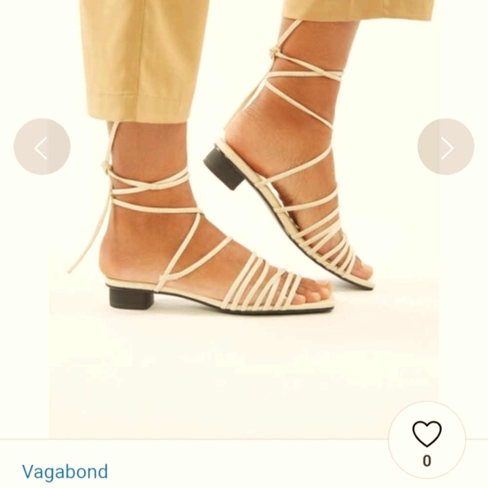 Vagabond Strappy Lace Up Sandals